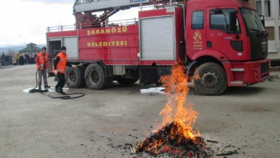 Şabanözü Anadolu Lisesi´nde Yangın ve KurtarmaTatbikatı