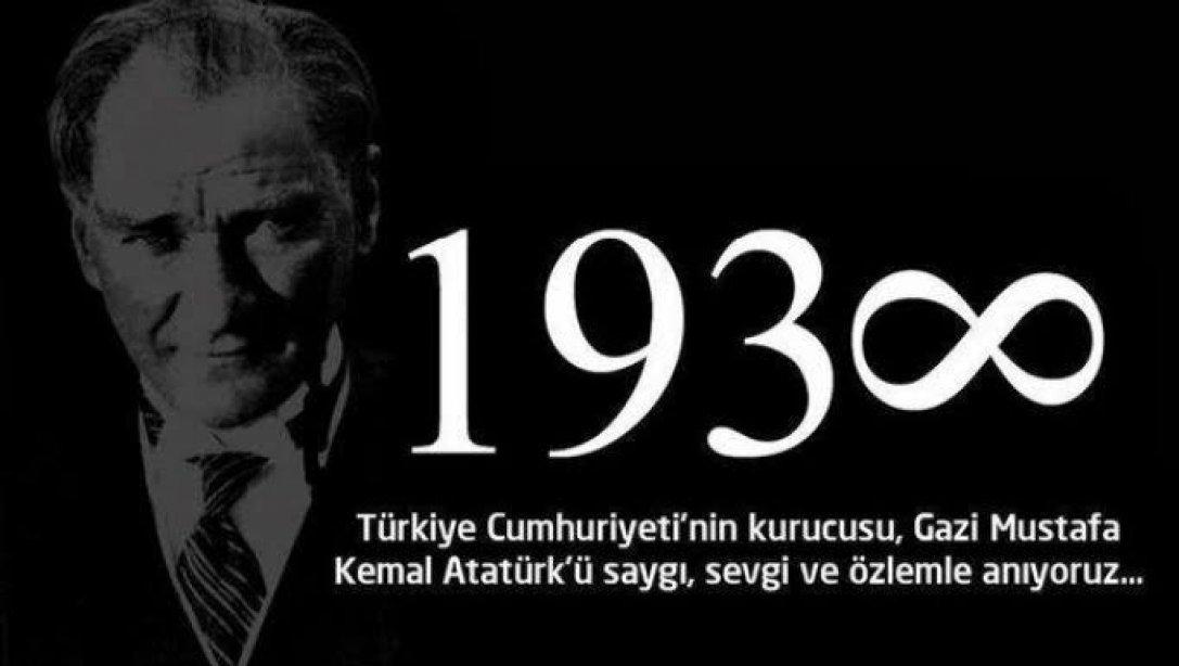 Türkiye Cumhuriyeti´nin Kurucusu Mustafa Kemal Atatürk, ebediyete intikal edişinin 81´inci yıldönümünde yapılan törenle anıldı.