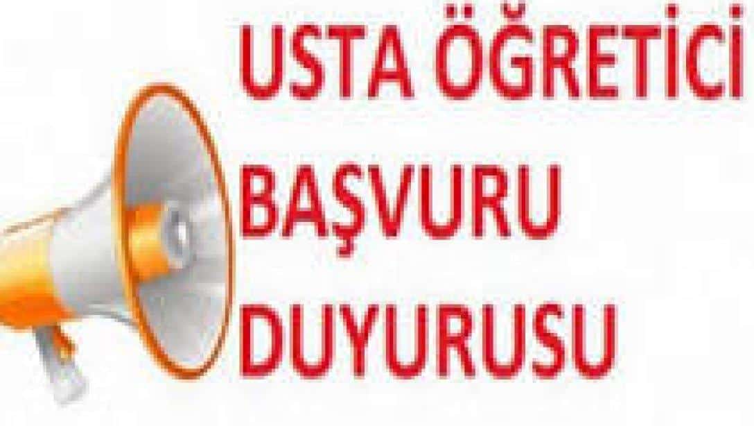 Usta Öğretici Başvuru 2024-2025 Duyurusu